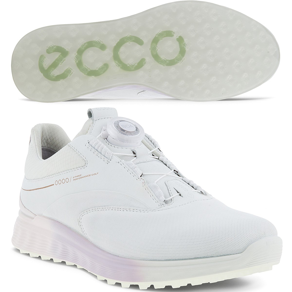 [�݌Ɍ���̂����������i] ecco �G�R�[ �S���t S-Three BOA �V���[�Y �z���C�g�^�f���J�V�[�z���C�g ���f�B�[�X