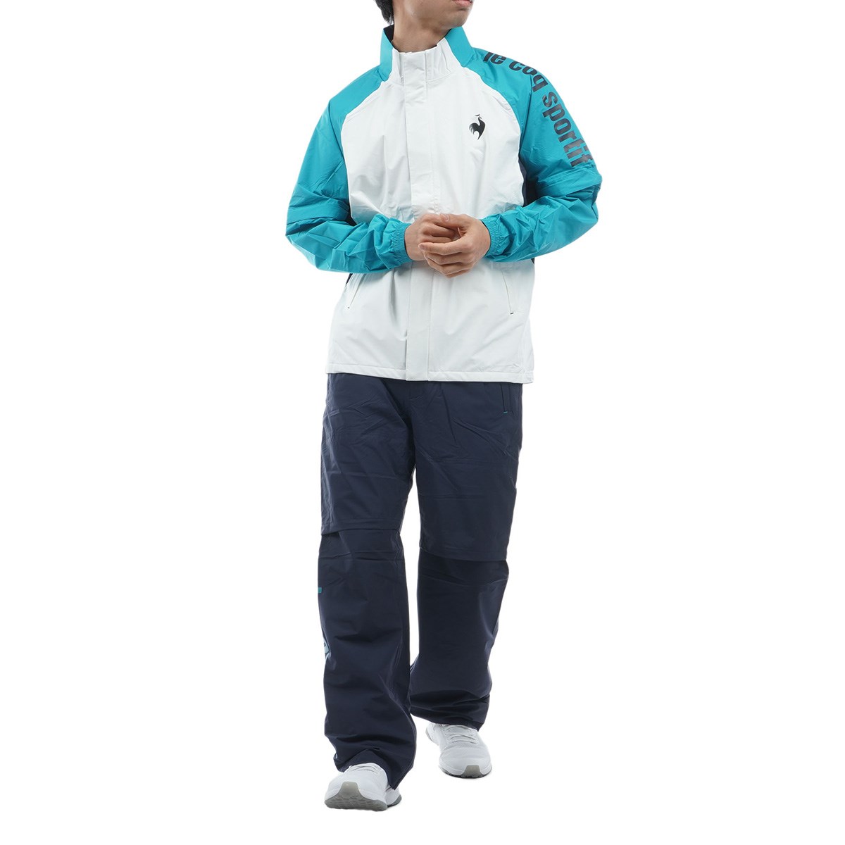 [��ԃ��f��] ���R�b�N�X�|���e�B�t �S���t Le coq sportif GOLF �X�g���b�`�t�H�[�T�[ 2WAY ���C���E�F�A �㉺�Z�b�g �z���C�g 00 �����Y