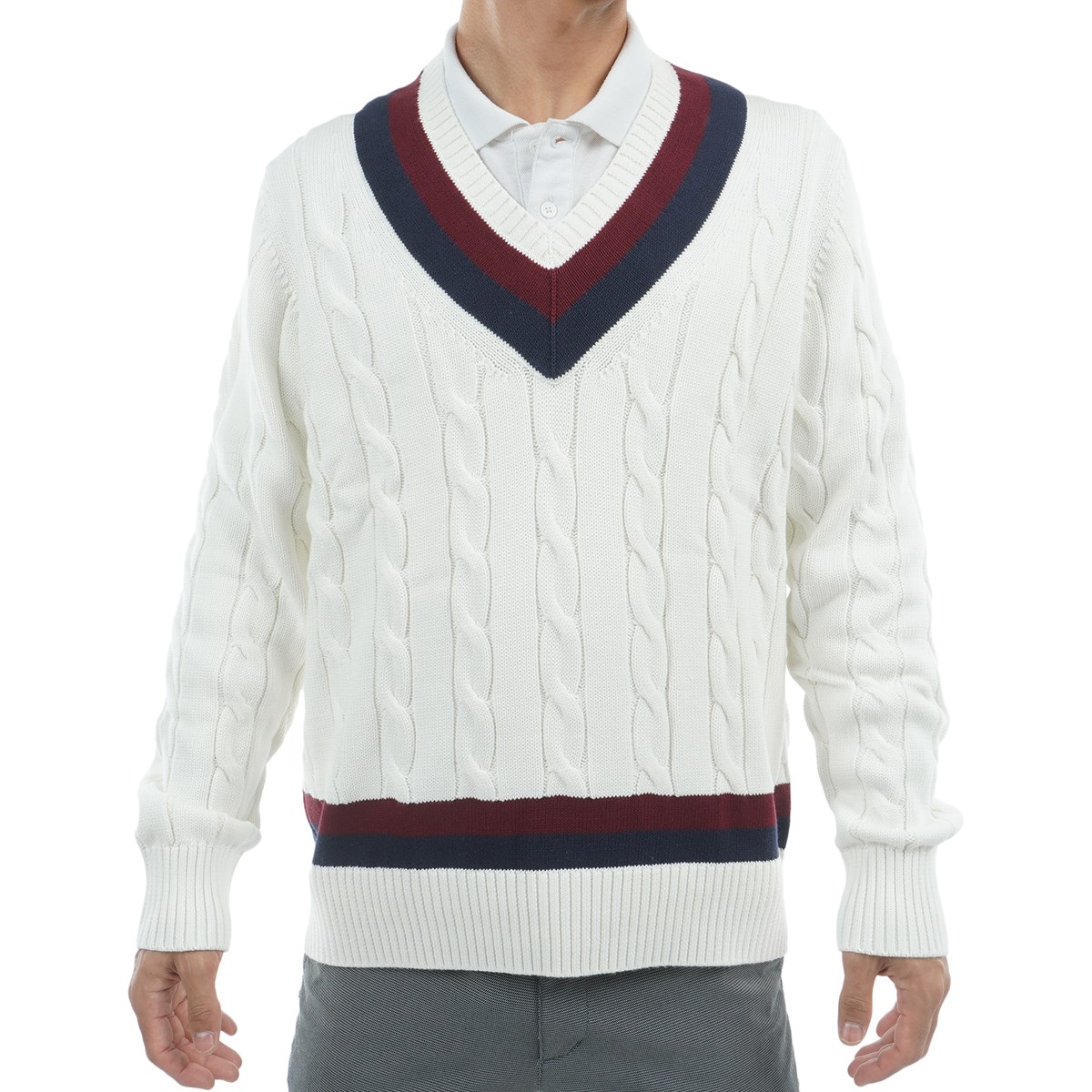 [�l�������܂���] �u���b�N�X �u���U�[�Y Brooks Brothers �X�[�s�}�R�b�g�� �P�[�u�� V�l�b�N�e�j�X�Z�[�^�[ �z���C�g �����Y
