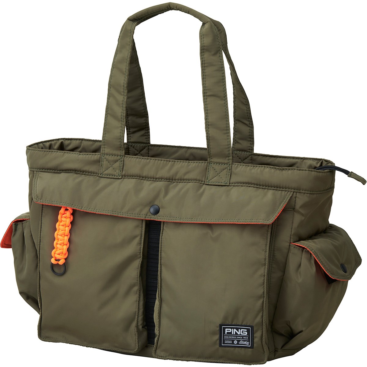 【美品】PING 【ピン】ゴルフバッグ トートバッグ カーキ　GB-P202 美品】PING 【ピン】ゴルフバッグ トートバッグ カーキ GB-P202 美品
