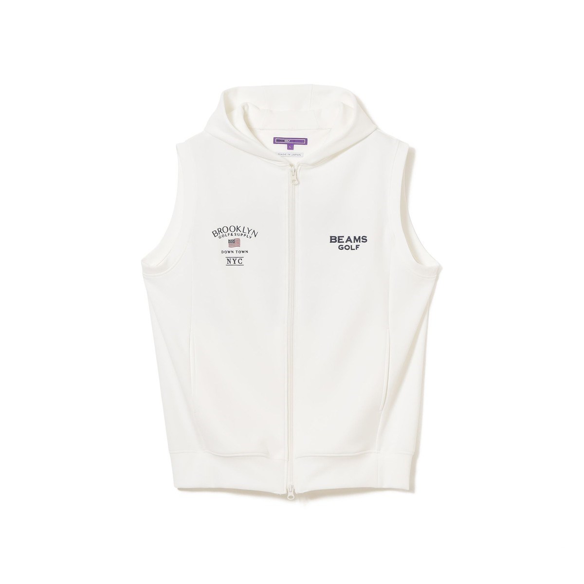 新品タグ付】BEAMS GOLF ロゴ プリント ベスト L サイズ：S BEAMS GOLF
