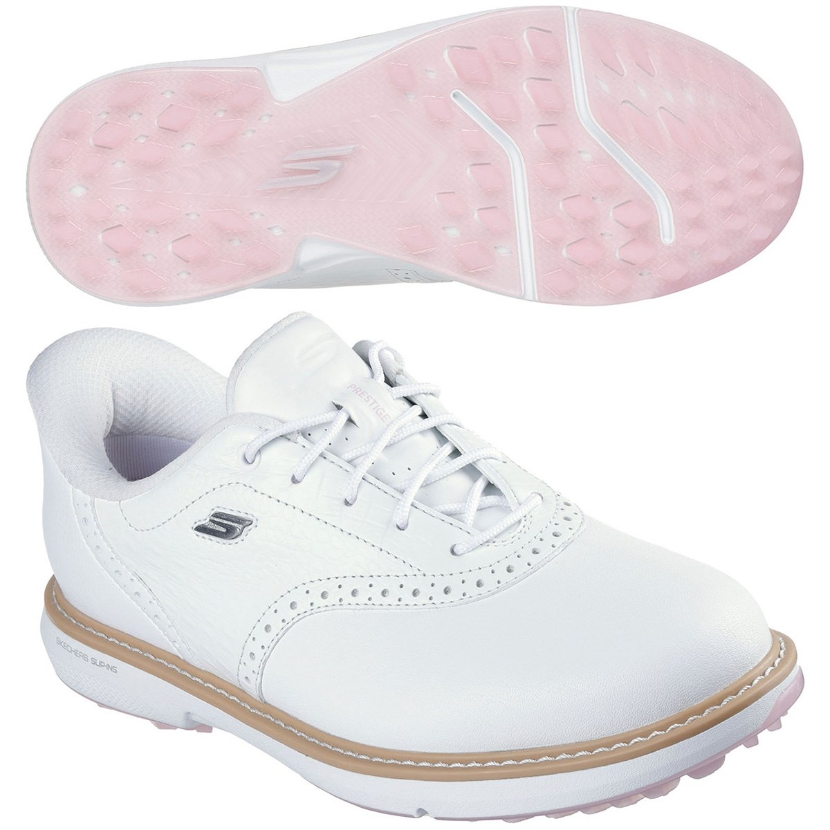 [2026�N���f��] �X�P�b�`���[�Y SKECHERS GO GOLF PRESTIGE SL �S���t�V���[�Y �z���C�g�^�s���N ���f�B�[�X