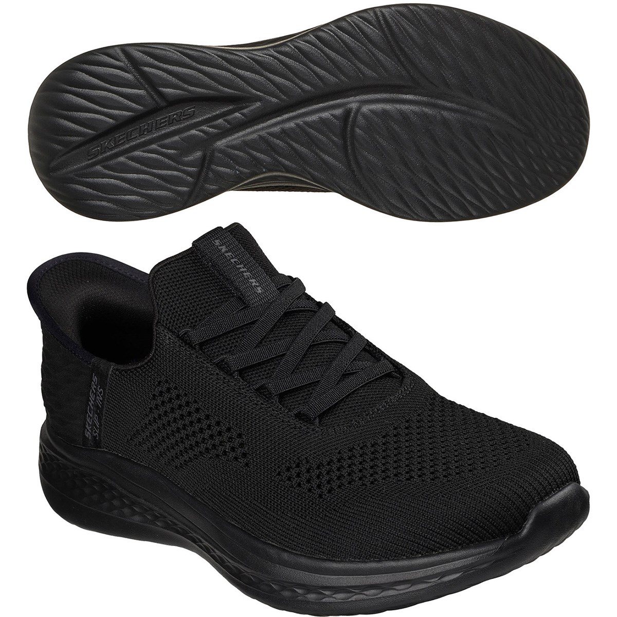 [2026�N���f��] �X�P�b�`���[�Y SKECHERS SLADE QUINTO �V���[�Y �u���b�N �����Y