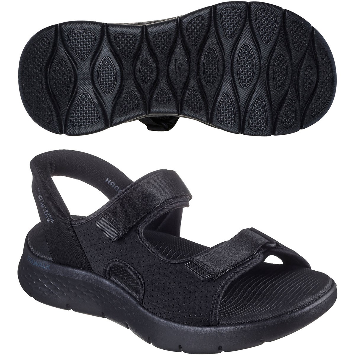 [2026�N���f��] �X�P�b�`���[�Y SKECHERS GO WALK FLEX EASY ENTR �T���_�� �u���b�N���C�� �����Y